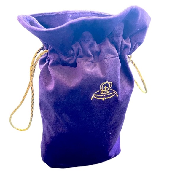 Crown 18 Years Velvety Gold Drawstring Storage Bag - Picture 1 of 7